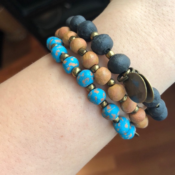 Stackable Simbi Handmade Clay Bracelets - Picture 2 of 3